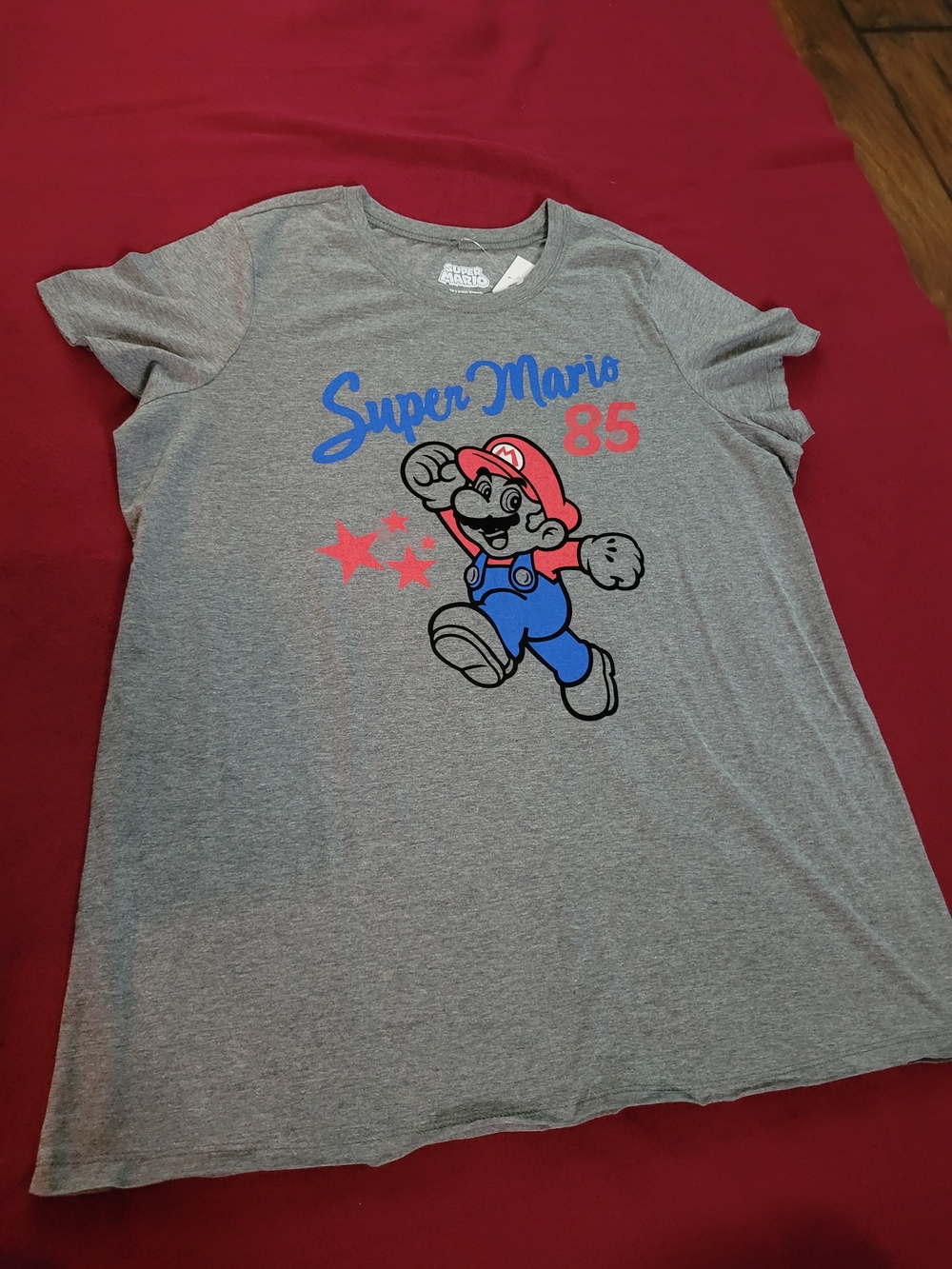 Super Mario 85 Gray Graphic Tee for Men Size 1/XL